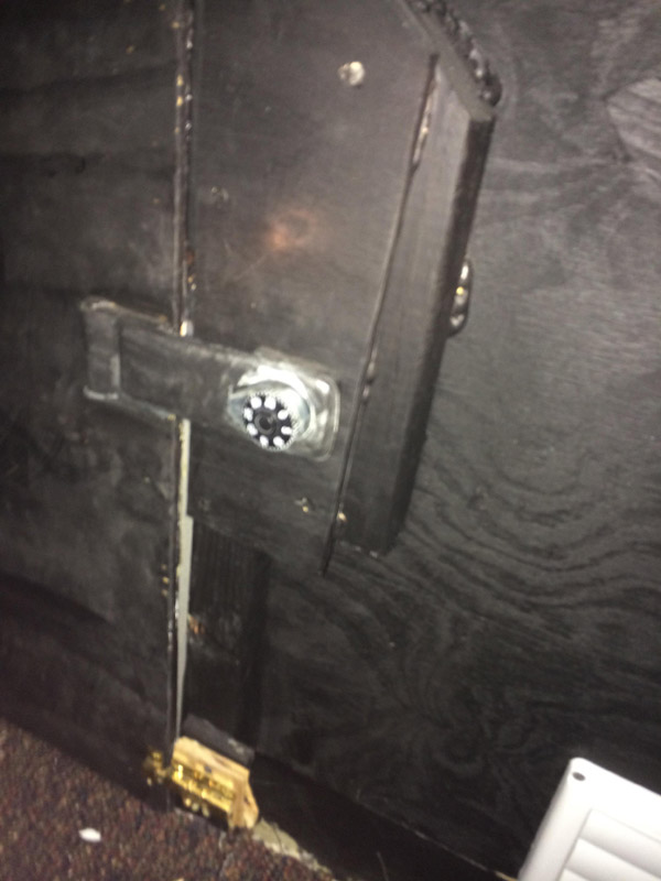 With, of course, a lock on it. Fortunately, lmbrjack wasn't about to go to sleep not knowing what was in there.