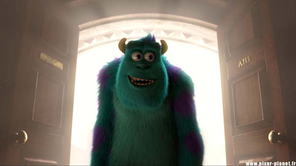 On this door in Monster's University.