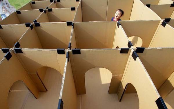 11.) If you're adventurous, make a BIG maze.