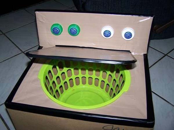 4.) Let your kids play house by making them their own washing machine.