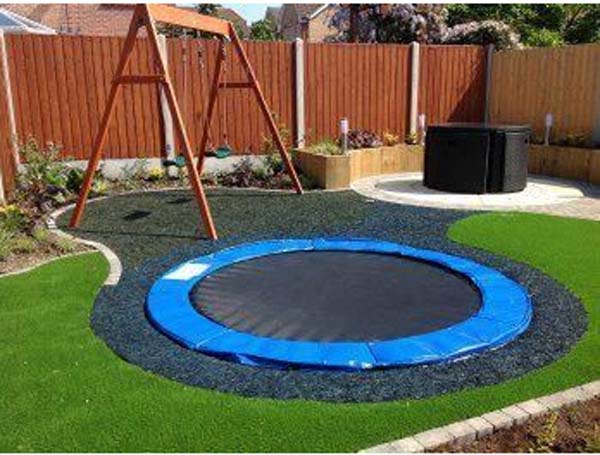 8.) Safer than a normal trampoline, but just as awesome.
