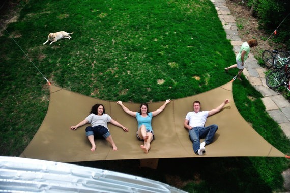 16. Chillax with friends on this mega-hammock.