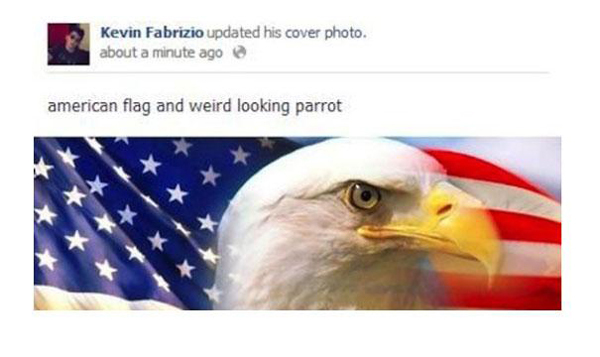 22.) Ah yes, the patriotic "weird looking parrot."