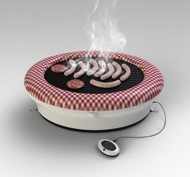 9. An uber convenient inflatable grill