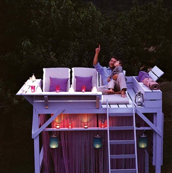 6.) Convert an old bunk bed into a stargazing lounge.