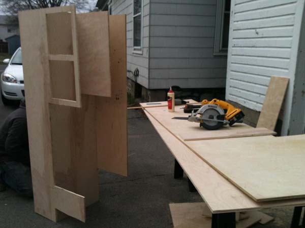 Some had to be built outside of the camper and moved in.