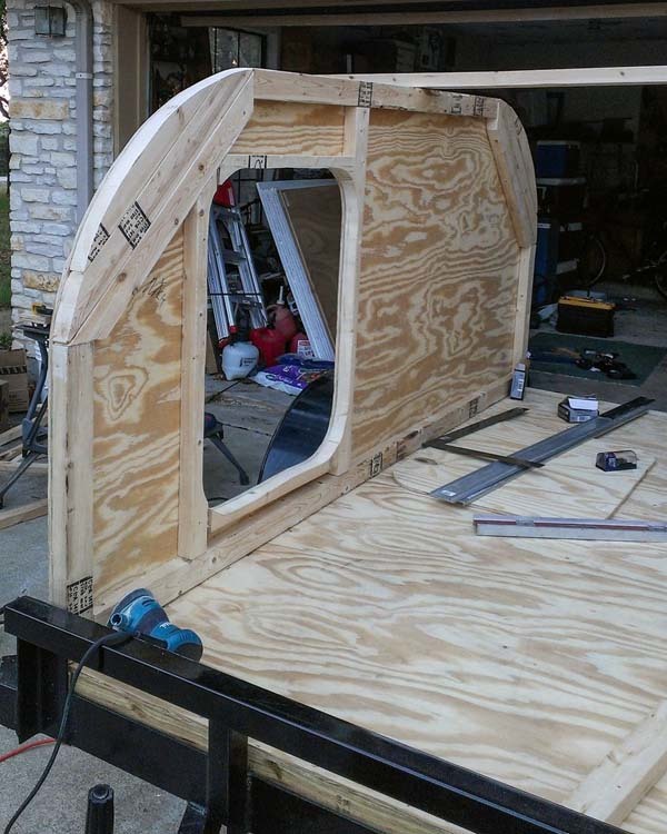 Then, winged adding frames for the doors.