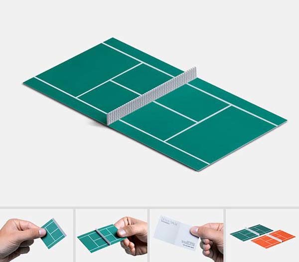 21.) A tennis card (that gives table tennis a new meaning)