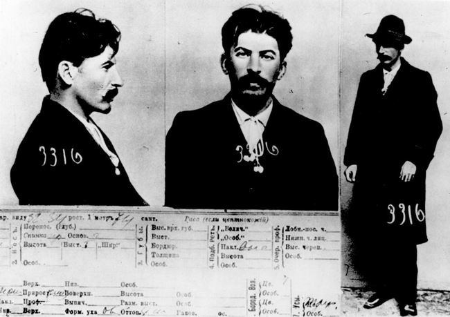 Joseph Stalin's record from the Tsarist Secret Police in 1911.