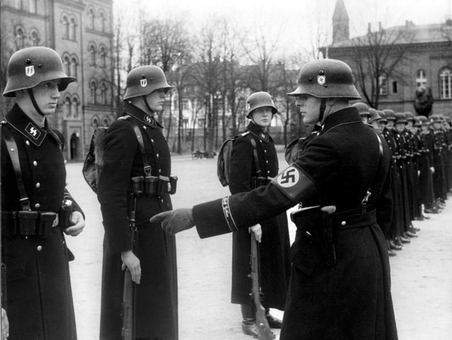 Hitler's personal bodyguards in Berlin, 1938.