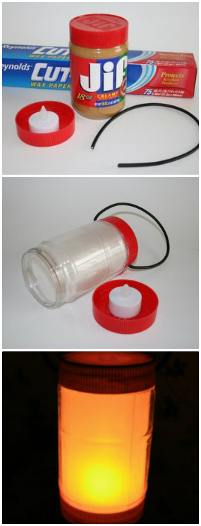 Peanut Butter Jar Lantern