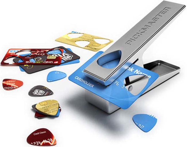 Make guitar picks from your old credit cards.