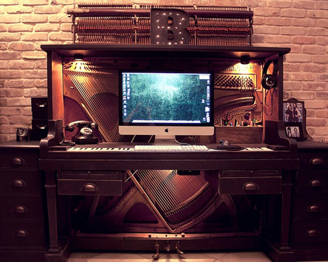 This desk perfect for music lovers.