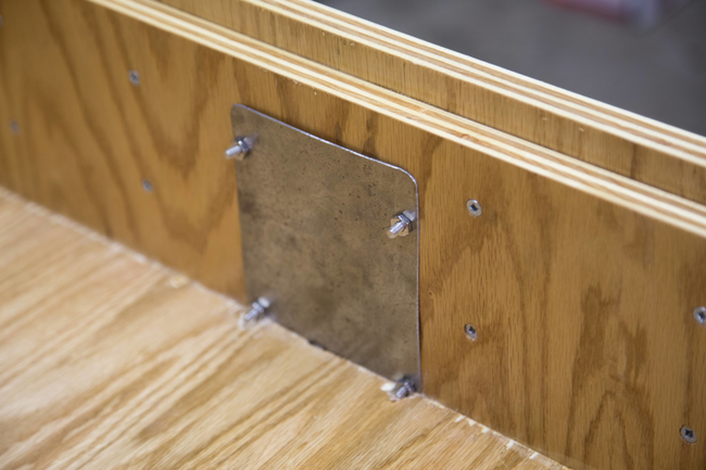 Sheet metal lock cover.