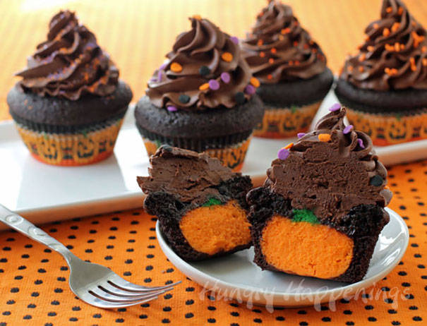 Secret Pumpkin Cupcakes