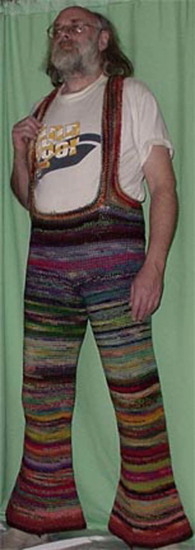 These knit pants are so groovy, man.