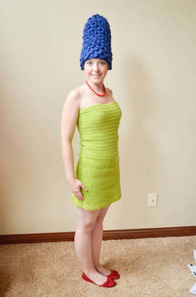 Contrary to popular belief, Marge Simpson's blue hair is actually just an oddly shaped beanie.