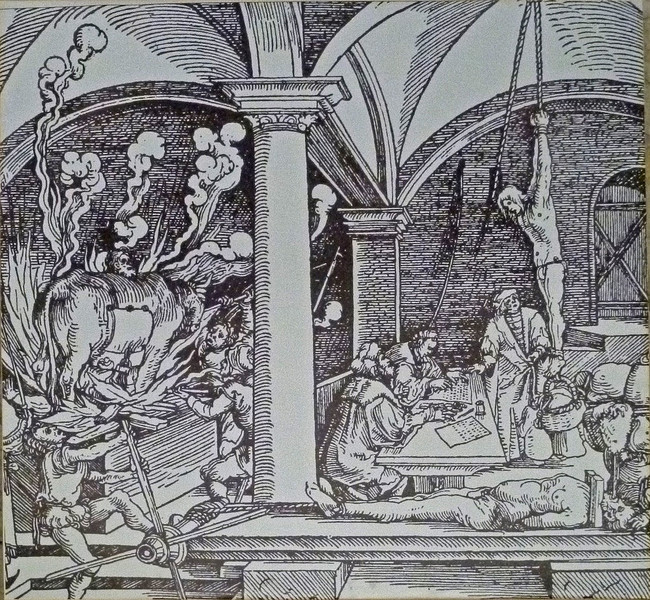 To test out the sound device, Phalaris pushed Perillos into his own creation and lit the fire. Phalaris freed the inventor from the bull before he perished. He then proceeded to kill him by throwing him down a steep hill.