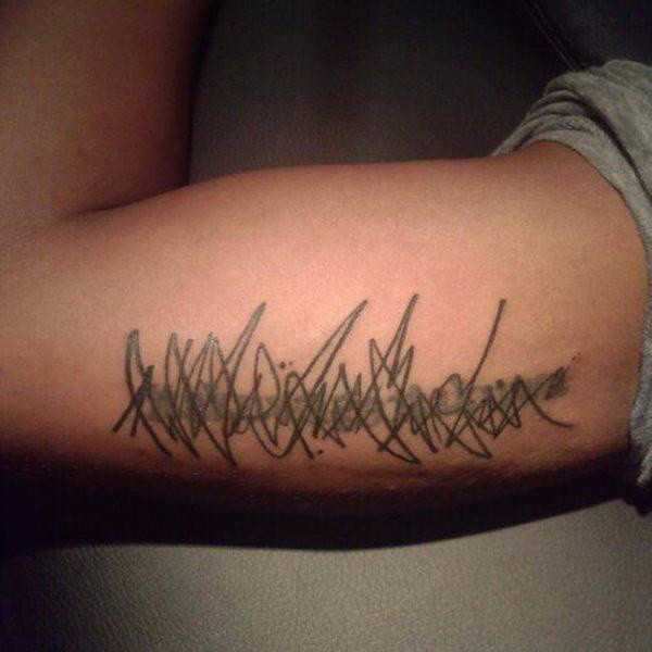 The good old fashioned pencil scratch out.