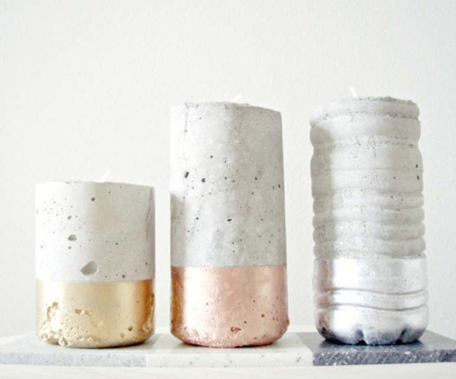 Concrete candleholders