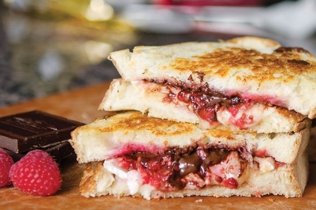Dark Chocolate, Raspberry, and Brie Grilled Cheese