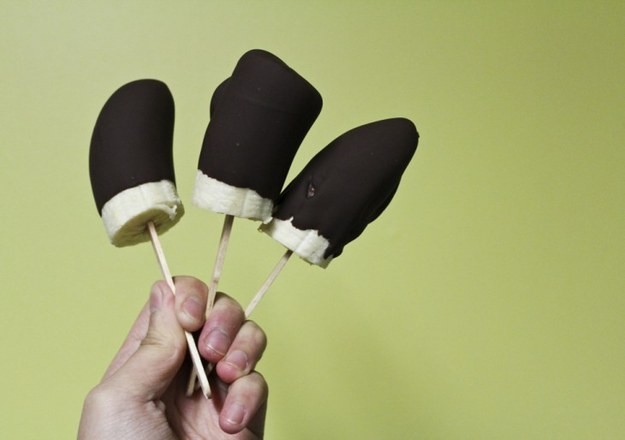 Chocolate Peanut Butter Banana Pops