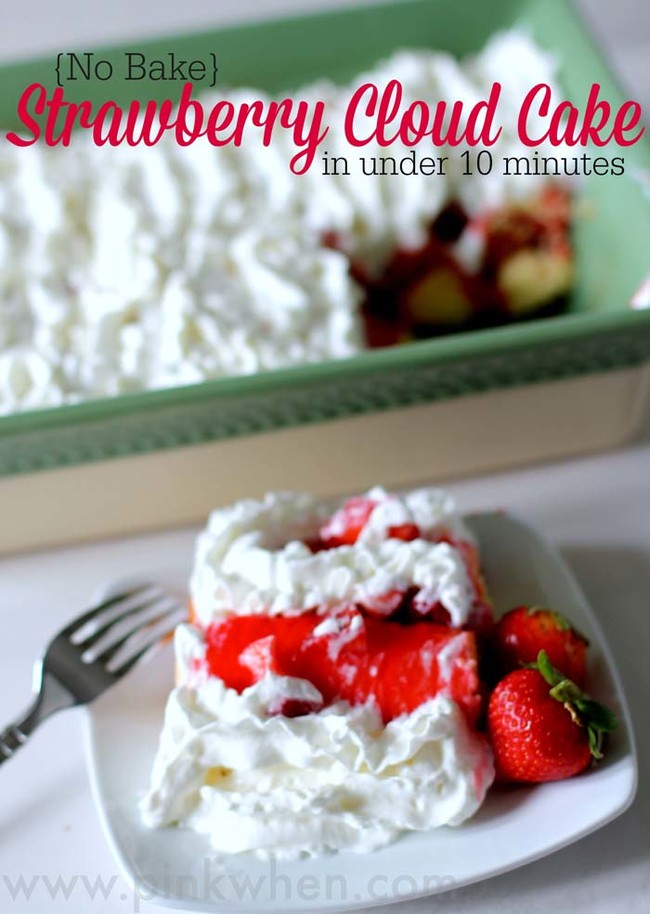 Strawberry Cloud Cake