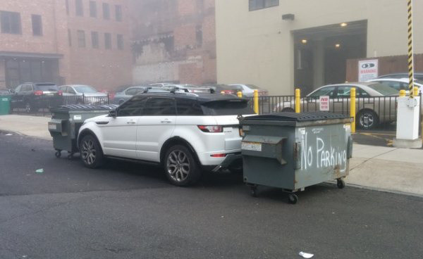 This parking spot is garbage.