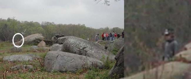 The fully uniformed ghost of a Gettysburg officer.