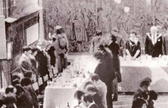 Can you spot the ghost of a fully robed monk in this photo?