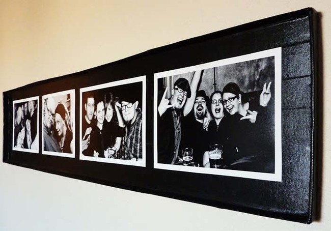 Make a sleek picture frame.