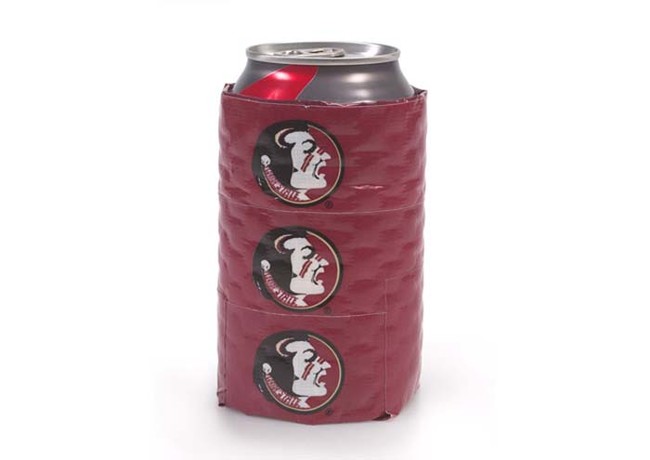 Keep your drink cold with a duct tape koozie. 