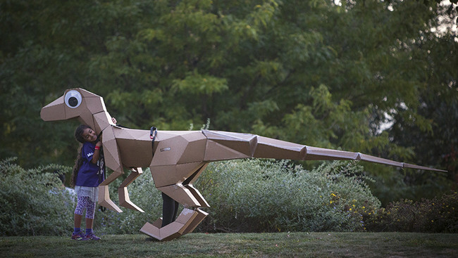 Glover's velociraptor costume that started the whole thing. 