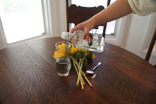 Use vodka to keep your flowers fresh.
