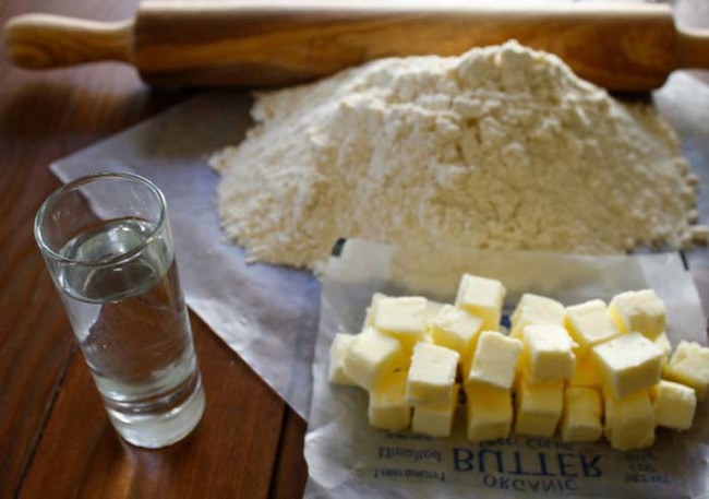 A shot of vodka makes pie crust extra flakey. 