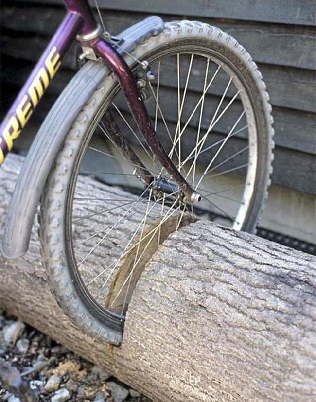 All-natural bike stand