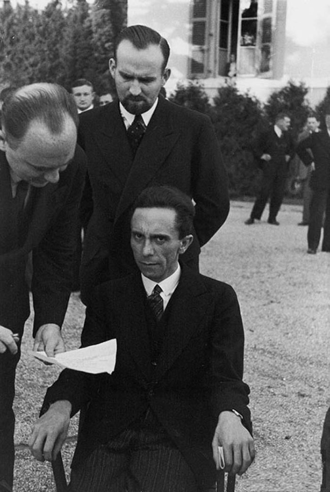 Nazi commander Joseph Goebbels after learning the photographer here was Jewish.