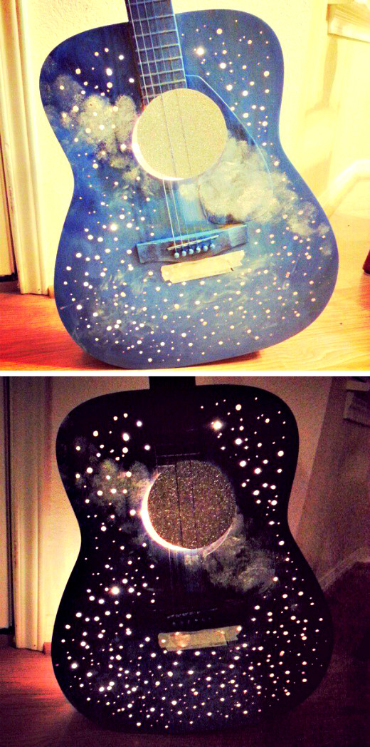 Create a constellation-filled guitar.