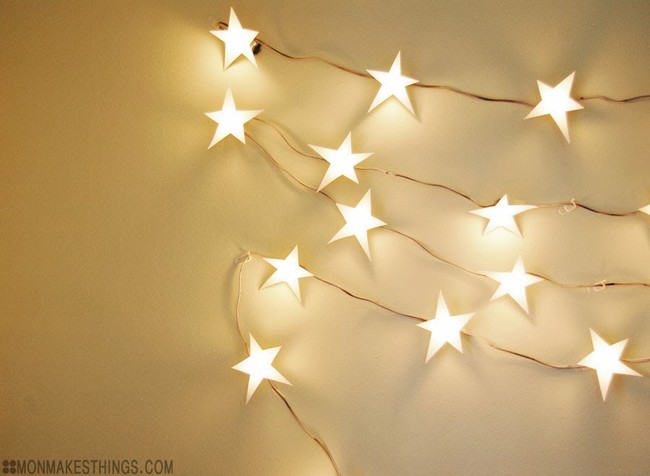 Make some starry wall ornaments.