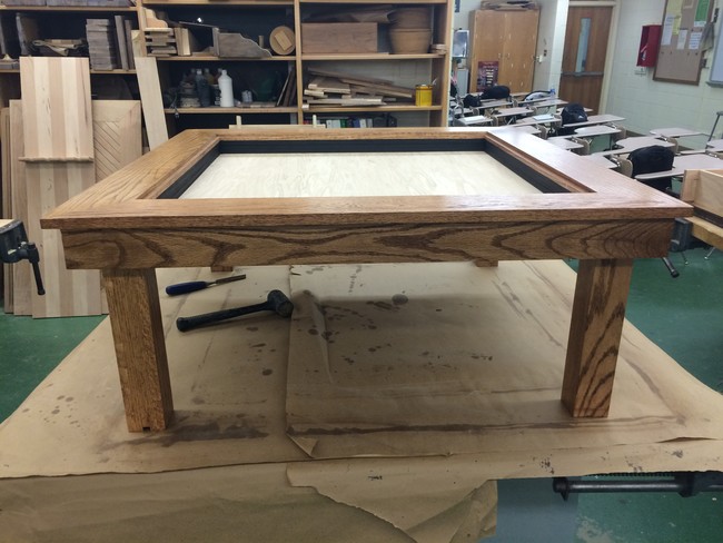 A darker stain helped bring out the unique characteristics of the wood.