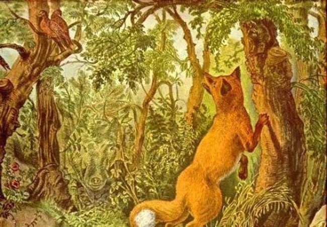 Wolves are lurking everywhere in this picture.