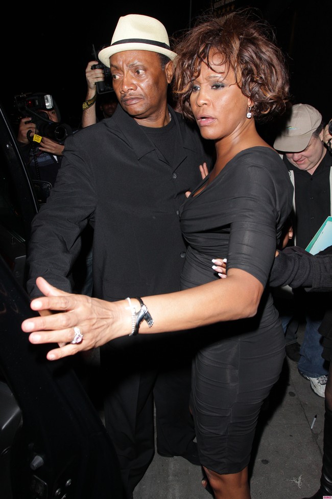 Whitney Houston seen leaving Tru Hollywood club.
