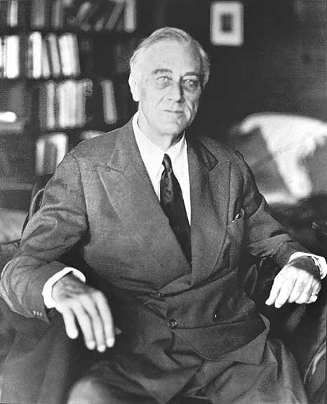 The last photograph of president Franklin Delano Roosevelt (FDR) before dying three months into his fourth term.