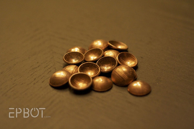 If you want to add pennies to your wardrobe, make them into buttons!