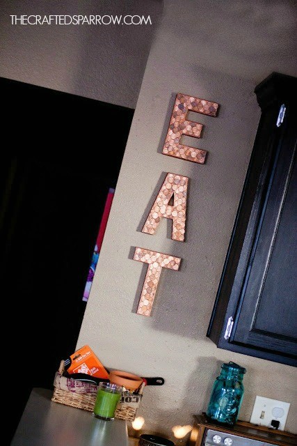 Make your money into wall art with these block letters.