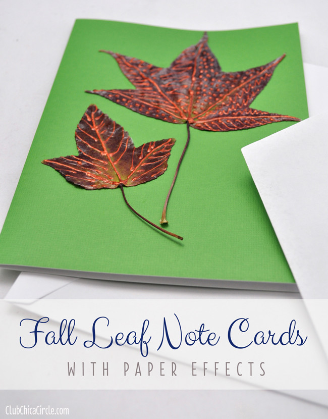 Send a heartwarming note to your loved ones using these custom leaf cards.