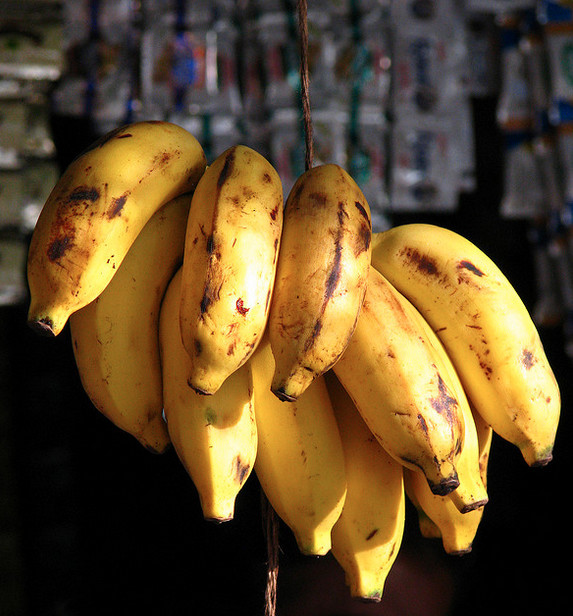 Bananas are full of tryptophan, which turns into serotonin. That helps battle depression.