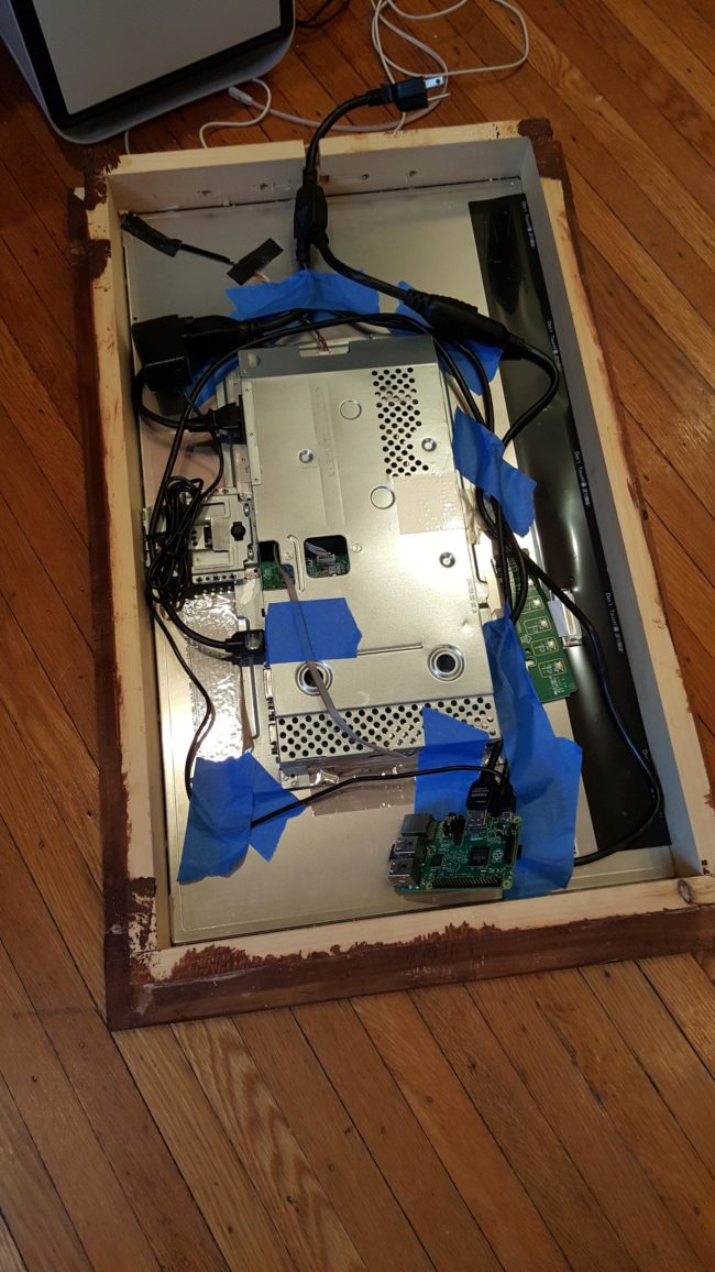 A little bit of electrical tape helped hold everything in place.