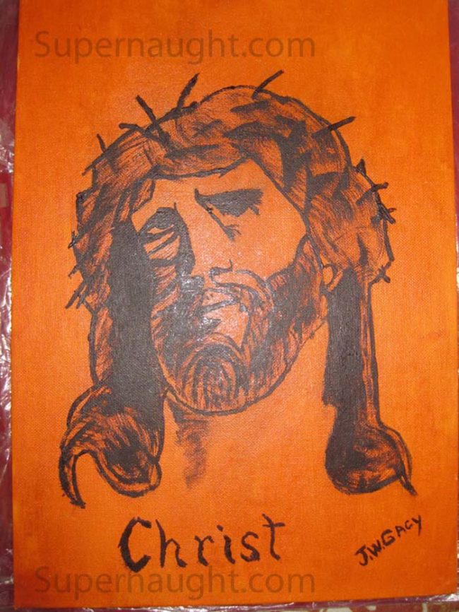 Gacy was one of those killers who turned to art when he went to prison. This is one of his creepier pieces. It can be yours for just $1,600.