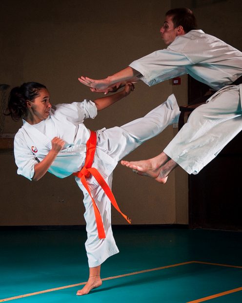 It will also help you relieve stress. Take the stresses of your day out on the punching bag, or release some anger while kicking the pads. (Just be respectful of those around you.)